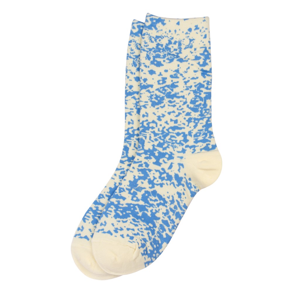 Socks cotton art splatter blue & white