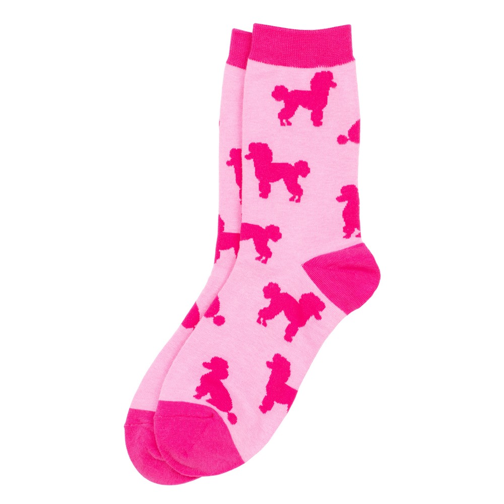 Socks cotton pink-poodle pink
