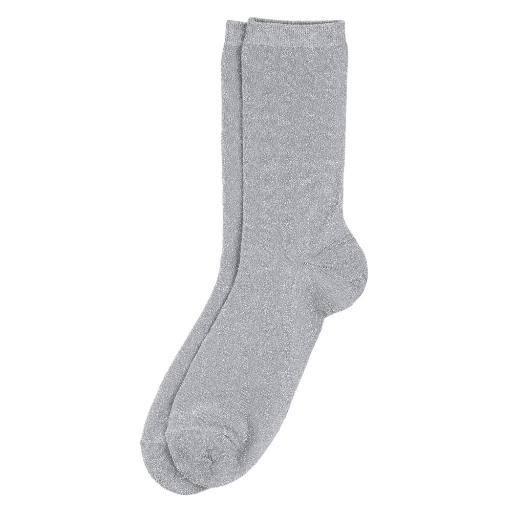 Socks lurex & spandex glitter silver
