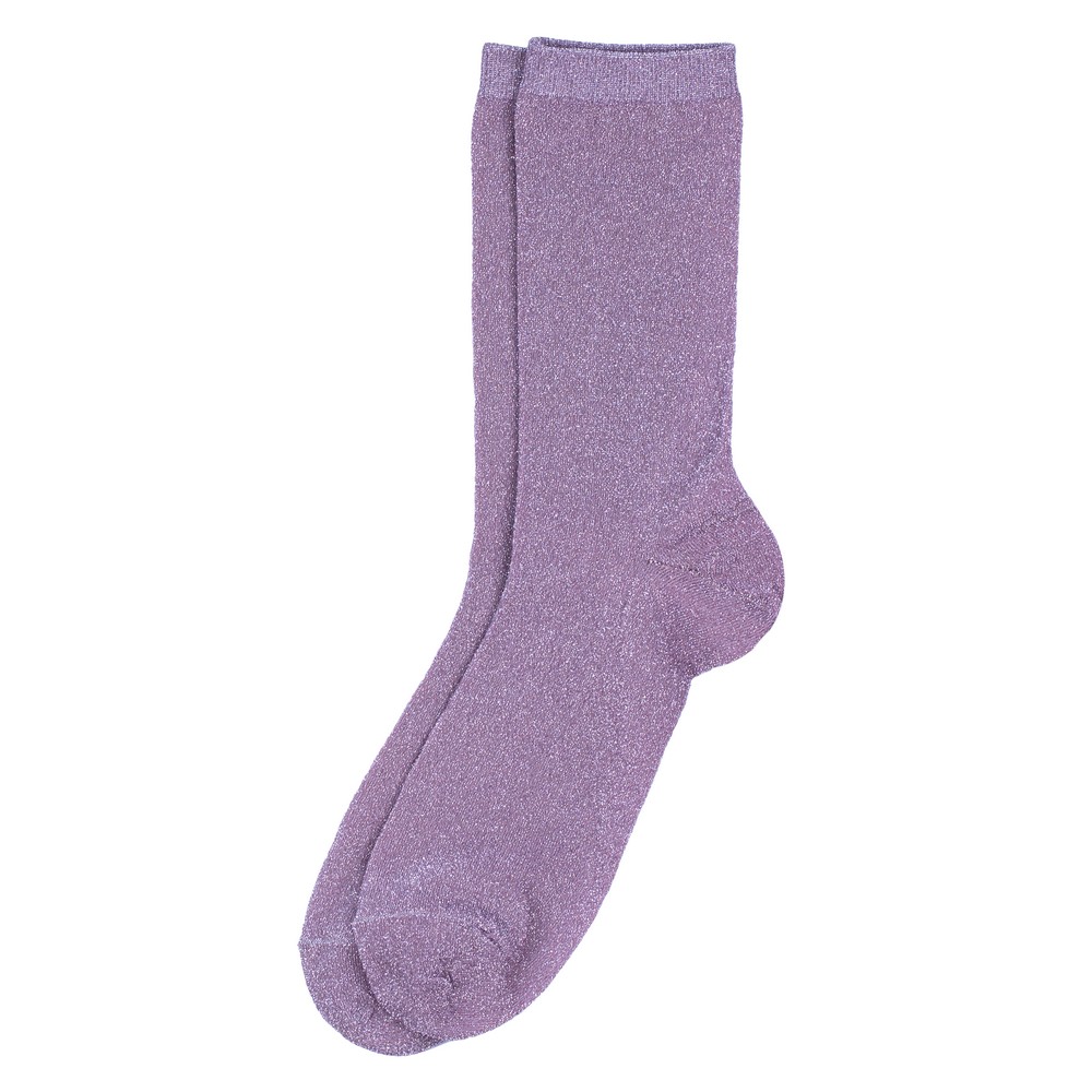 Socks lurex & spandex glitter lilac