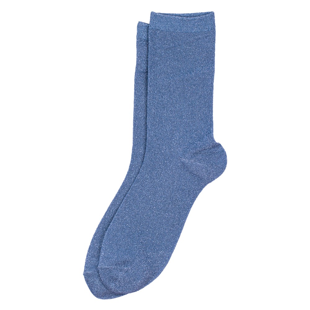 Socks lurex & spandex glitter blue
