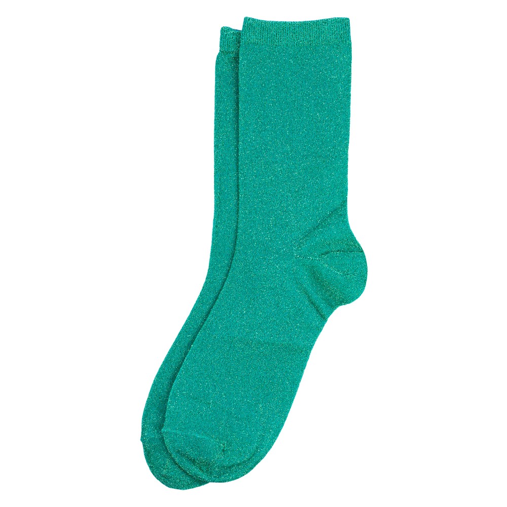 Socks lurex & spandex glitter green