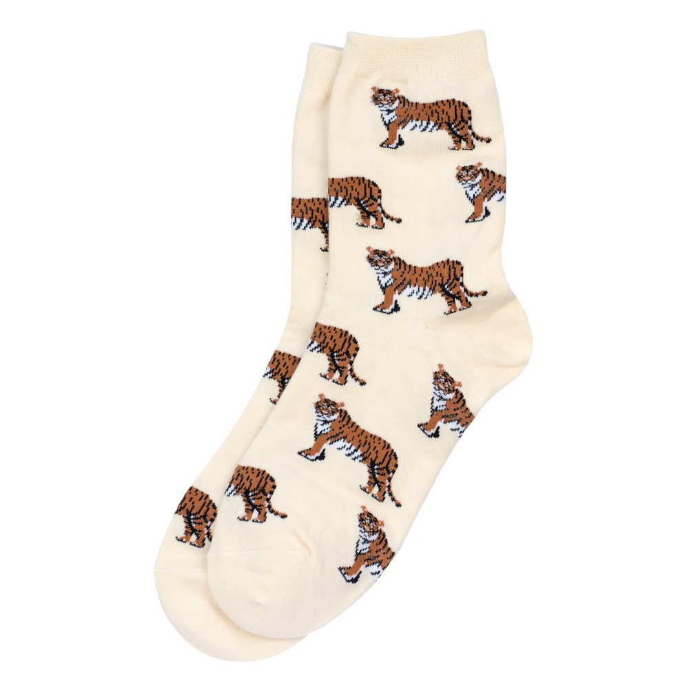 Socks cotton & spandex tiger prowl cream