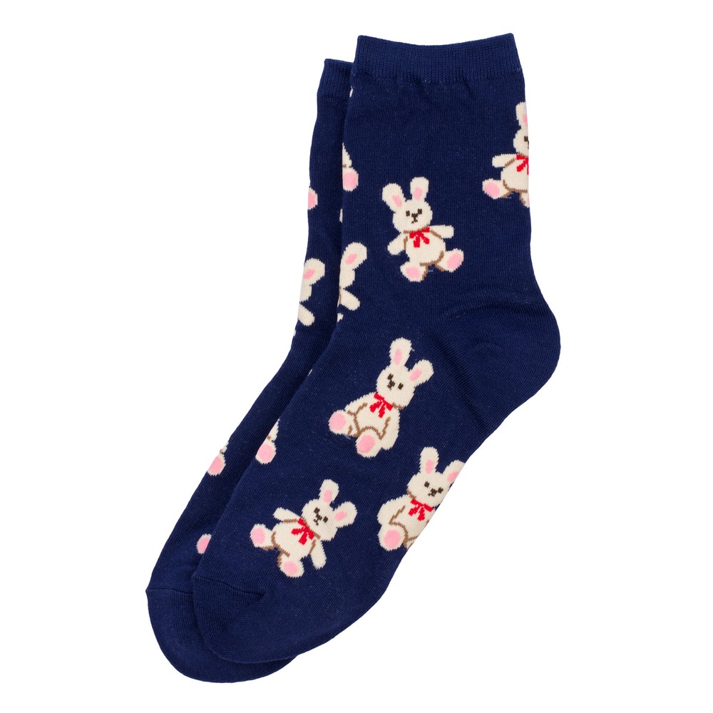 Socks cotton & spandex cuddle bunny navy blue