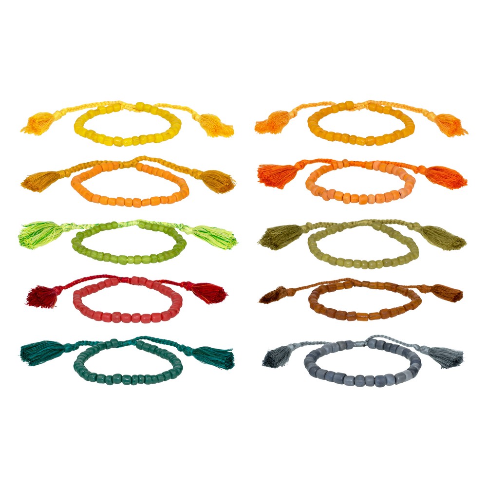 Bracelet recycled glass four seasons multicoloured