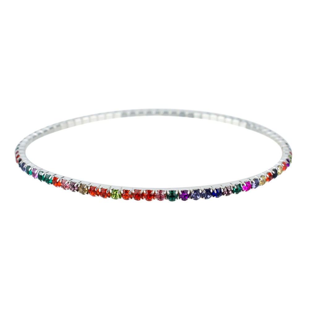 Bracelet crystal glass regal multi sparkle multicoloured