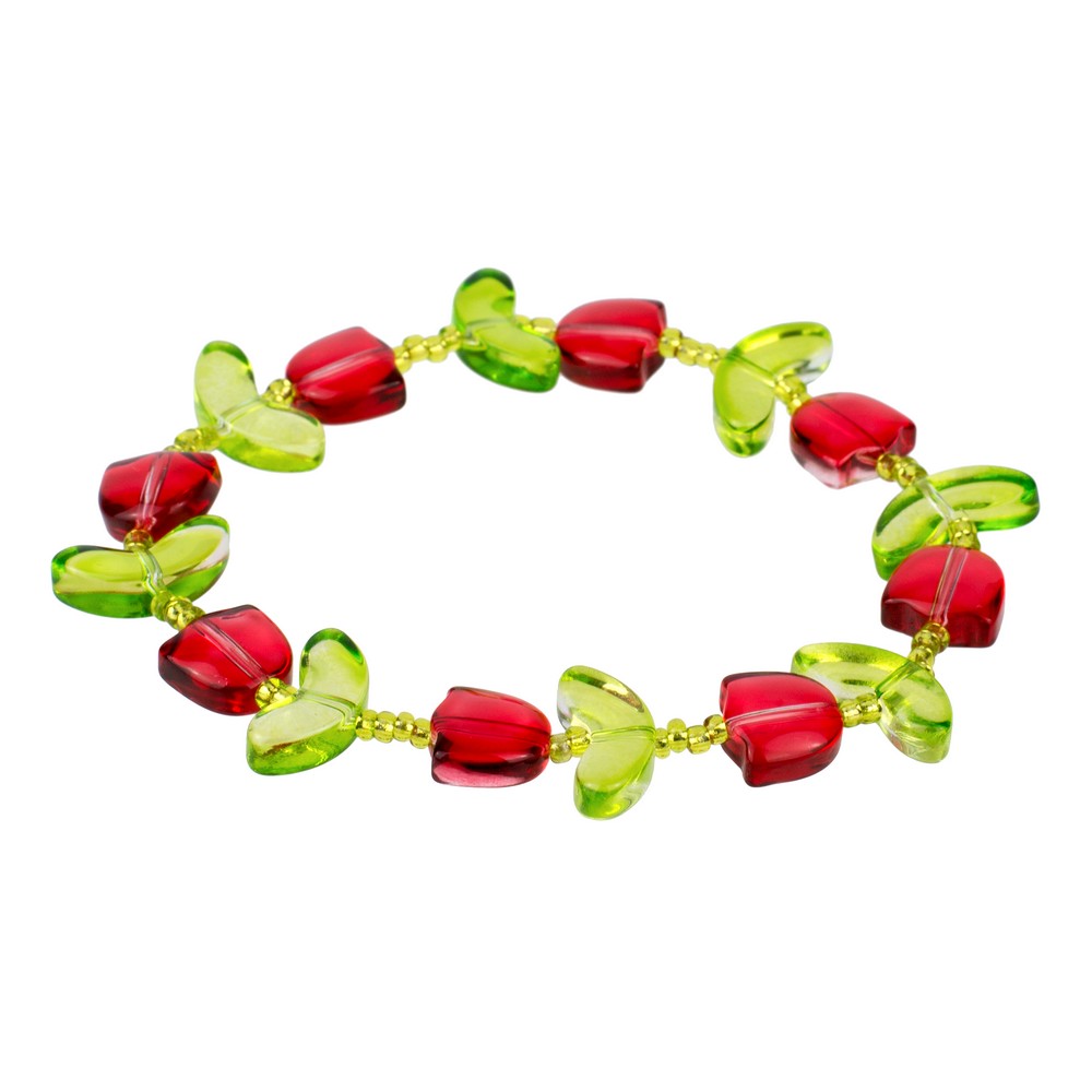 Bracelet glass tulip red