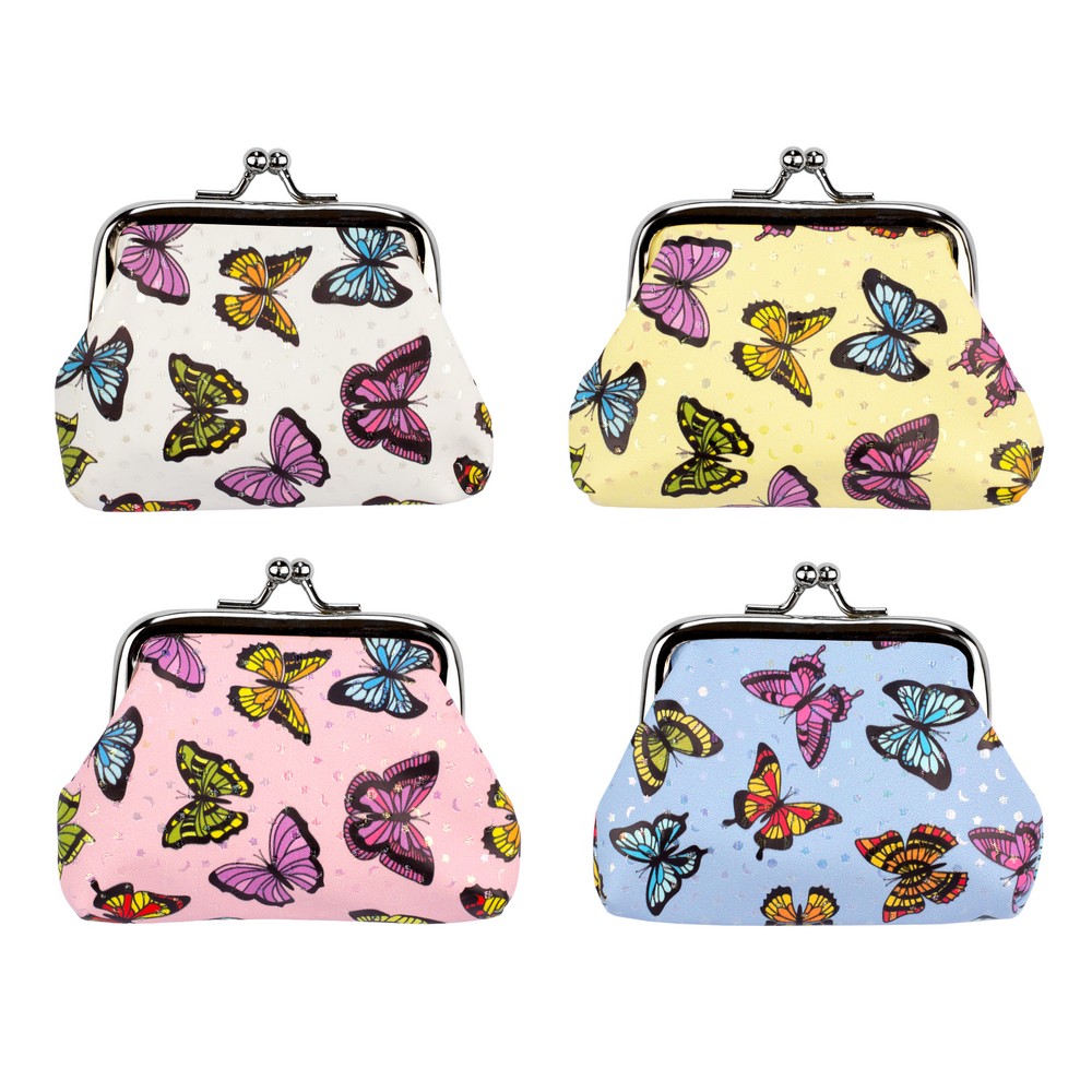 Coin purse butterfly assorted colours