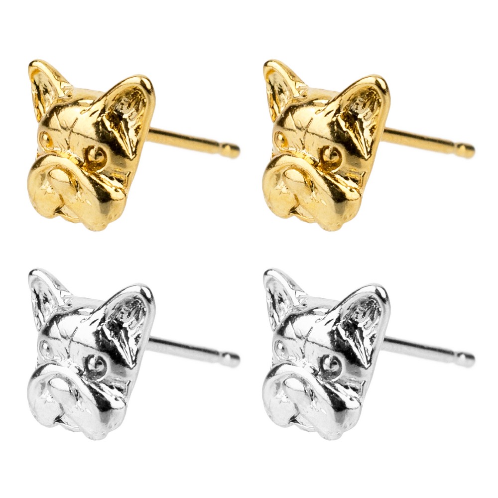 Stud earring bulldog
