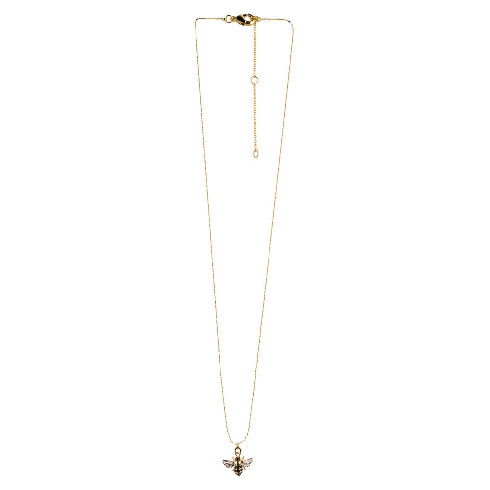 Necklace enamel bee