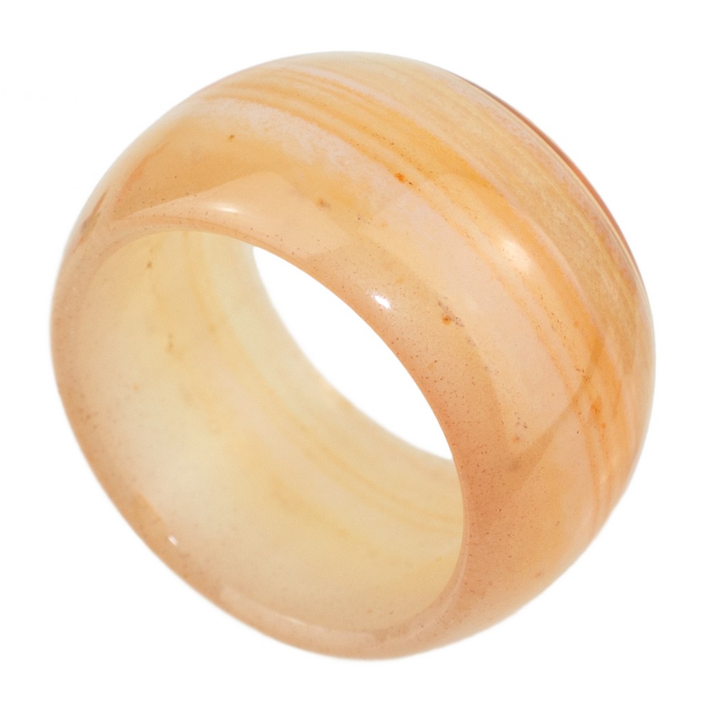 Ring stone agate orange