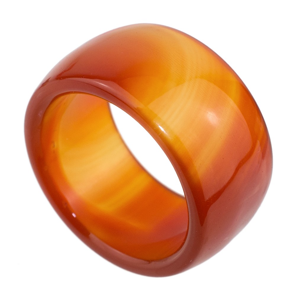 Ring stone agate orange