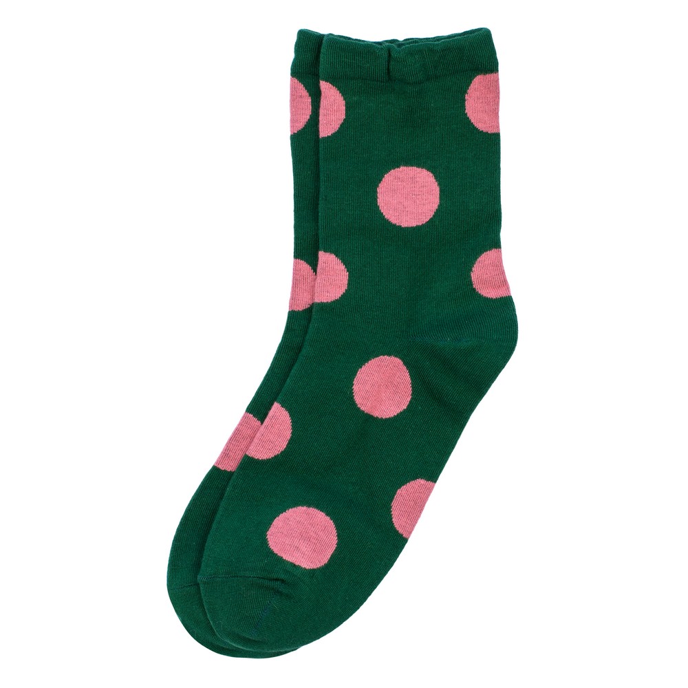 Socks cotton & spandex vintage spots green