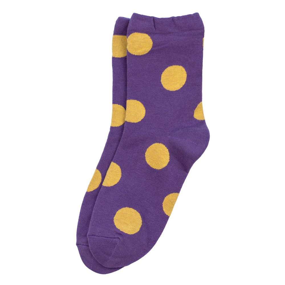 Socks cotton & spandex vintage spots purple