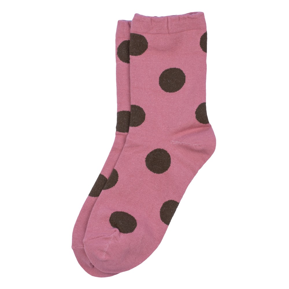 Socks cotton & spandex vintage spots pink