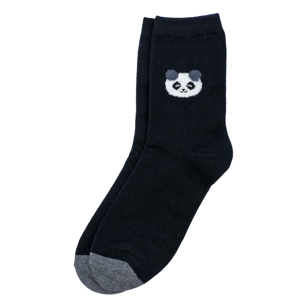Socks cotton & spandex cute panda black