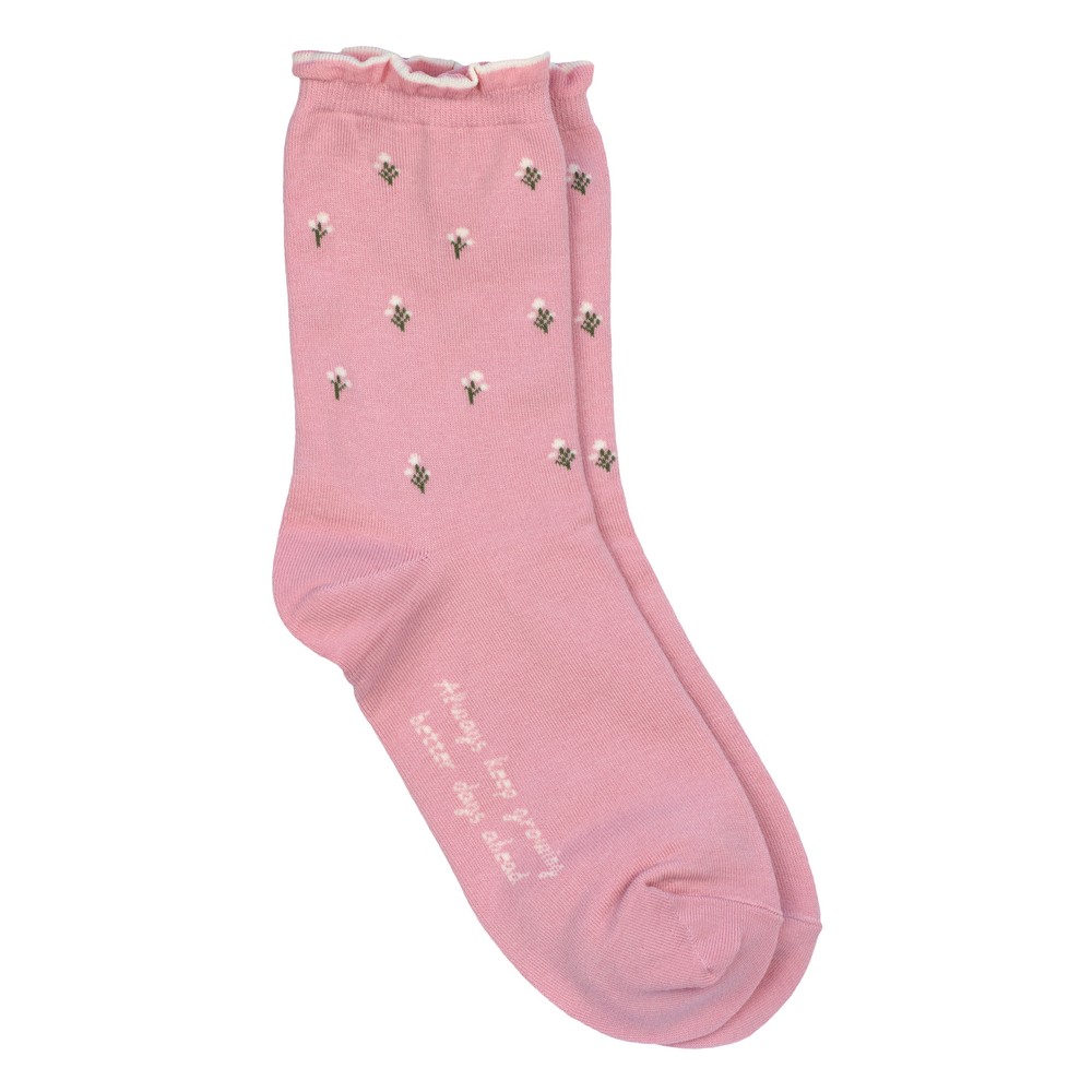 Socks cotton & spandex petit french sprig pink