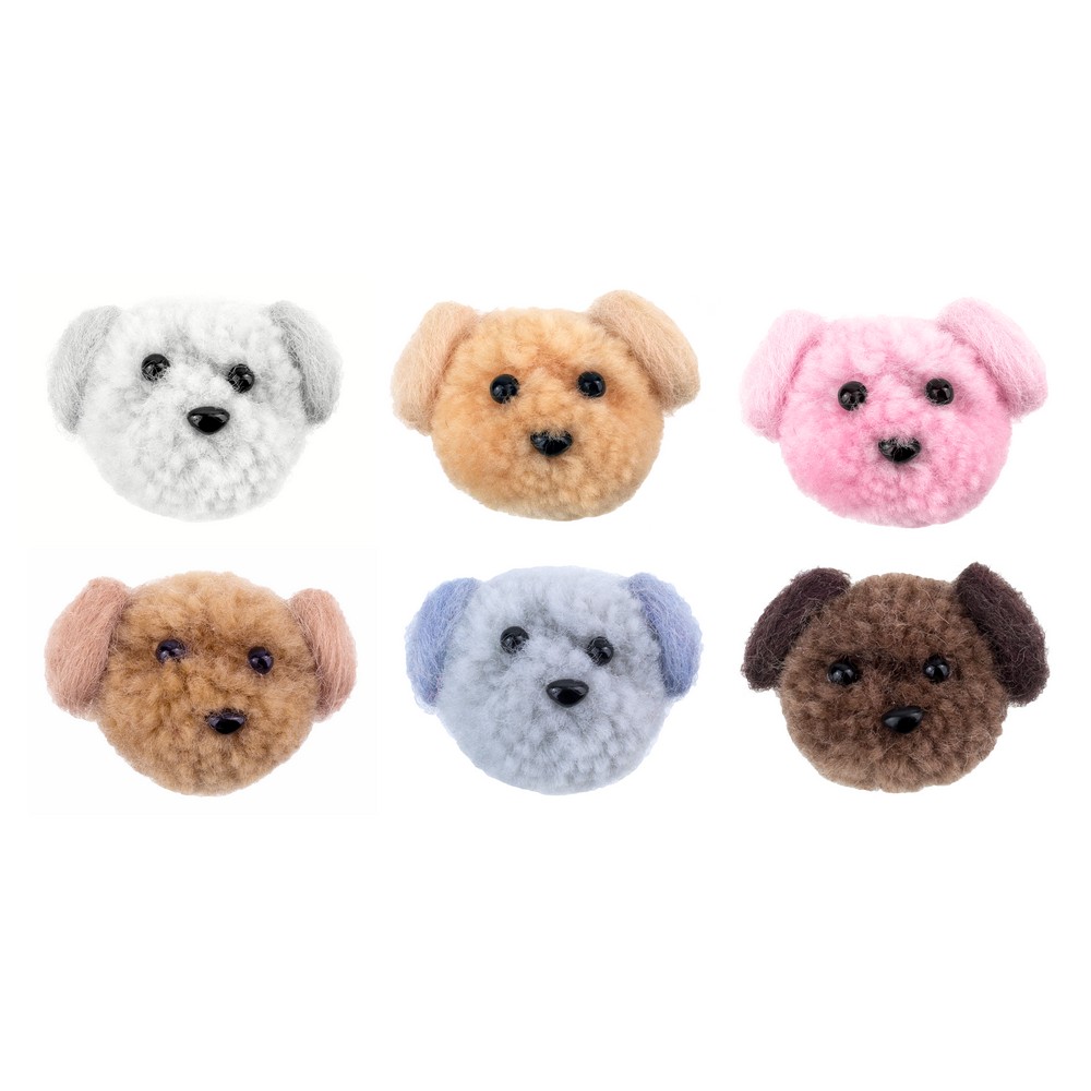 Clutch pin brooch felt puppy dog