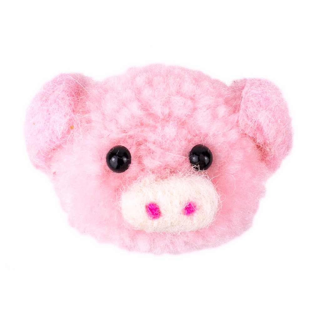Clutch pin brooch felt piglet