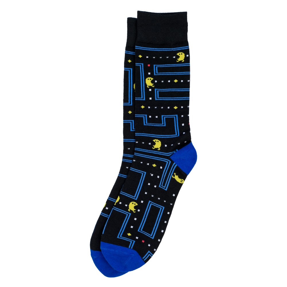 Socks cotton & spandex gents retro arcade game black