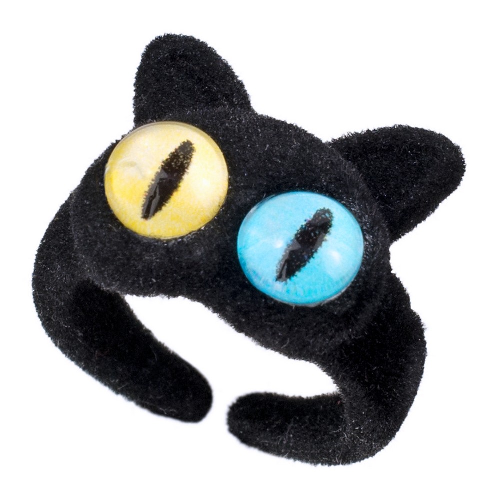 Ring velvet cats eye black