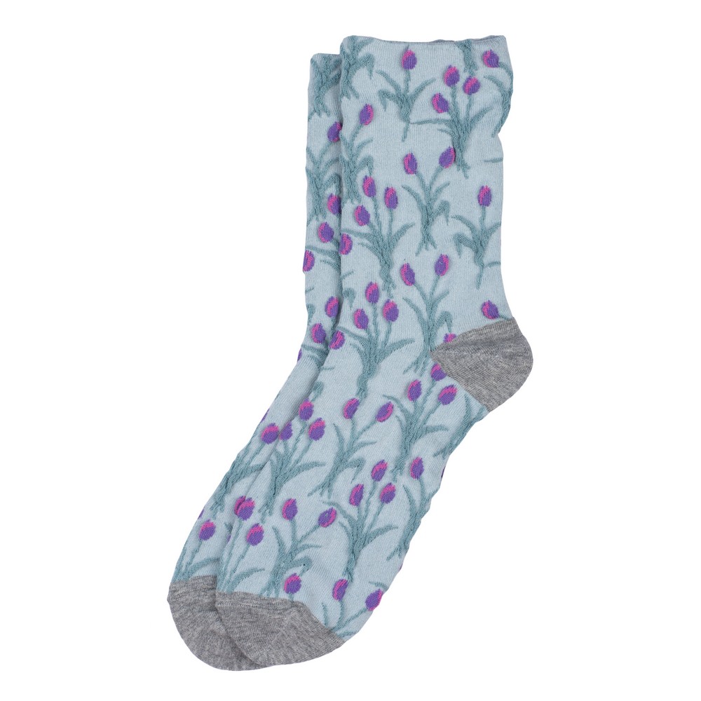 Socks cotton & spandex tulip fields blue & purple