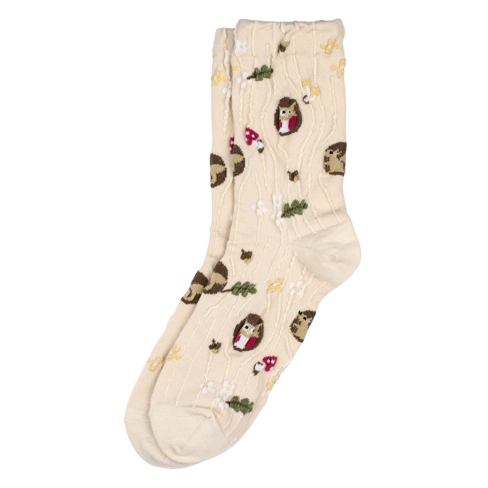 Socks cotton & spandex woodland oak beige