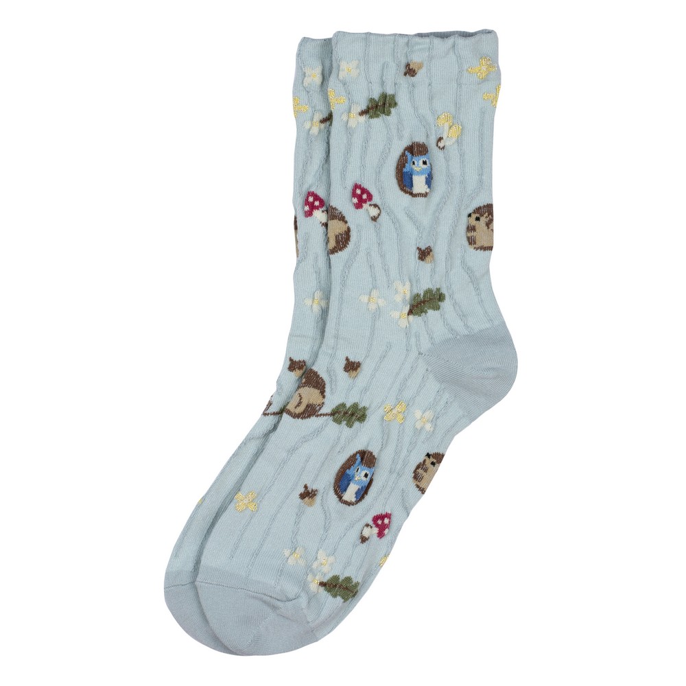Socks cotton & spandex woodland oak blue