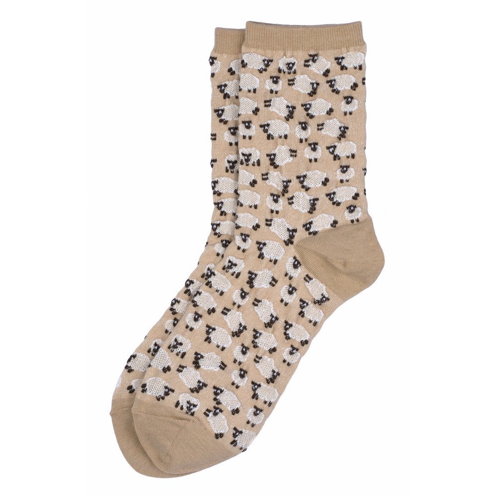 Socks cotton & spandex sheep flock beige