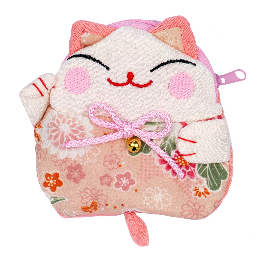 Coin purse fabric kawaii hello cat pink