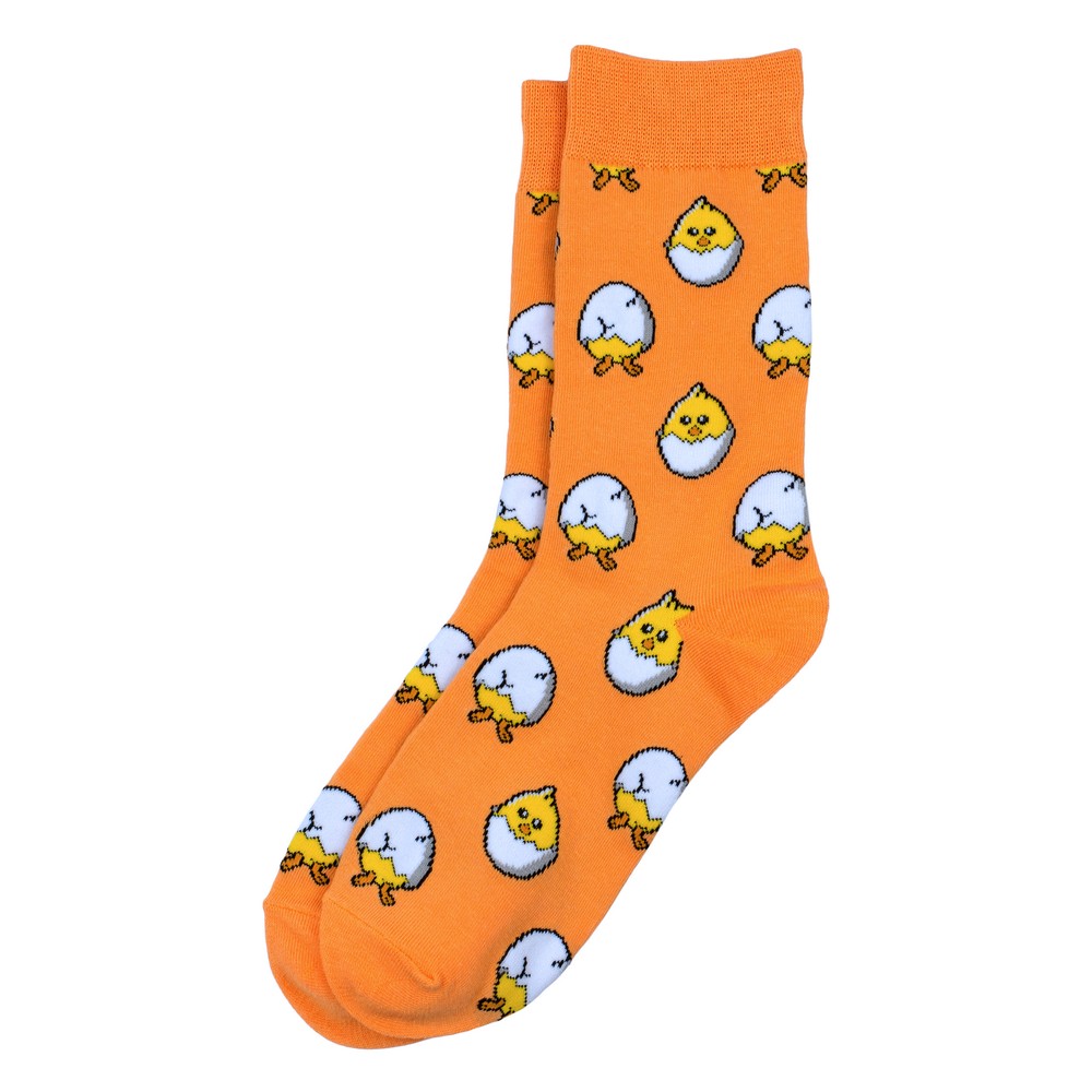 Socks cotton & spandex don't count your chicken before they hatch yellow