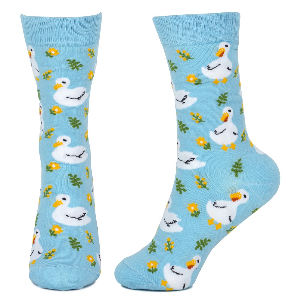 Socks cotton & spandex paddling ducks blue - Image 2