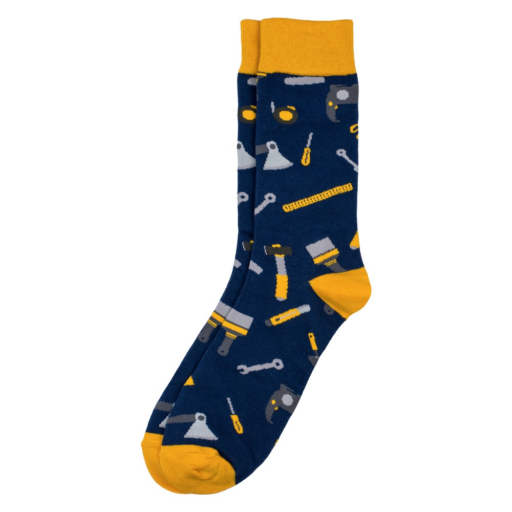 Socks cotton & spandex gents toolbox navy blue