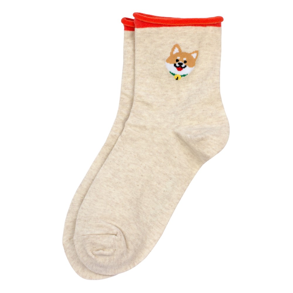 Socks cotton & spandex mans best friend beige