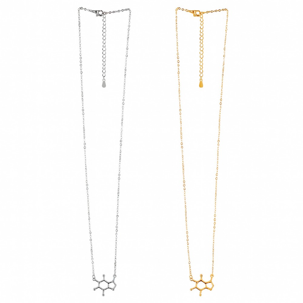Necklace molecule silver & gold