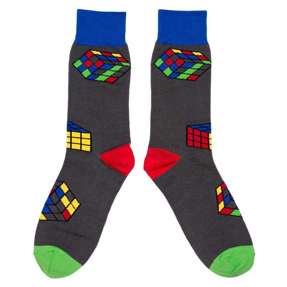 Socks bamboo & spandex gents rubix cube