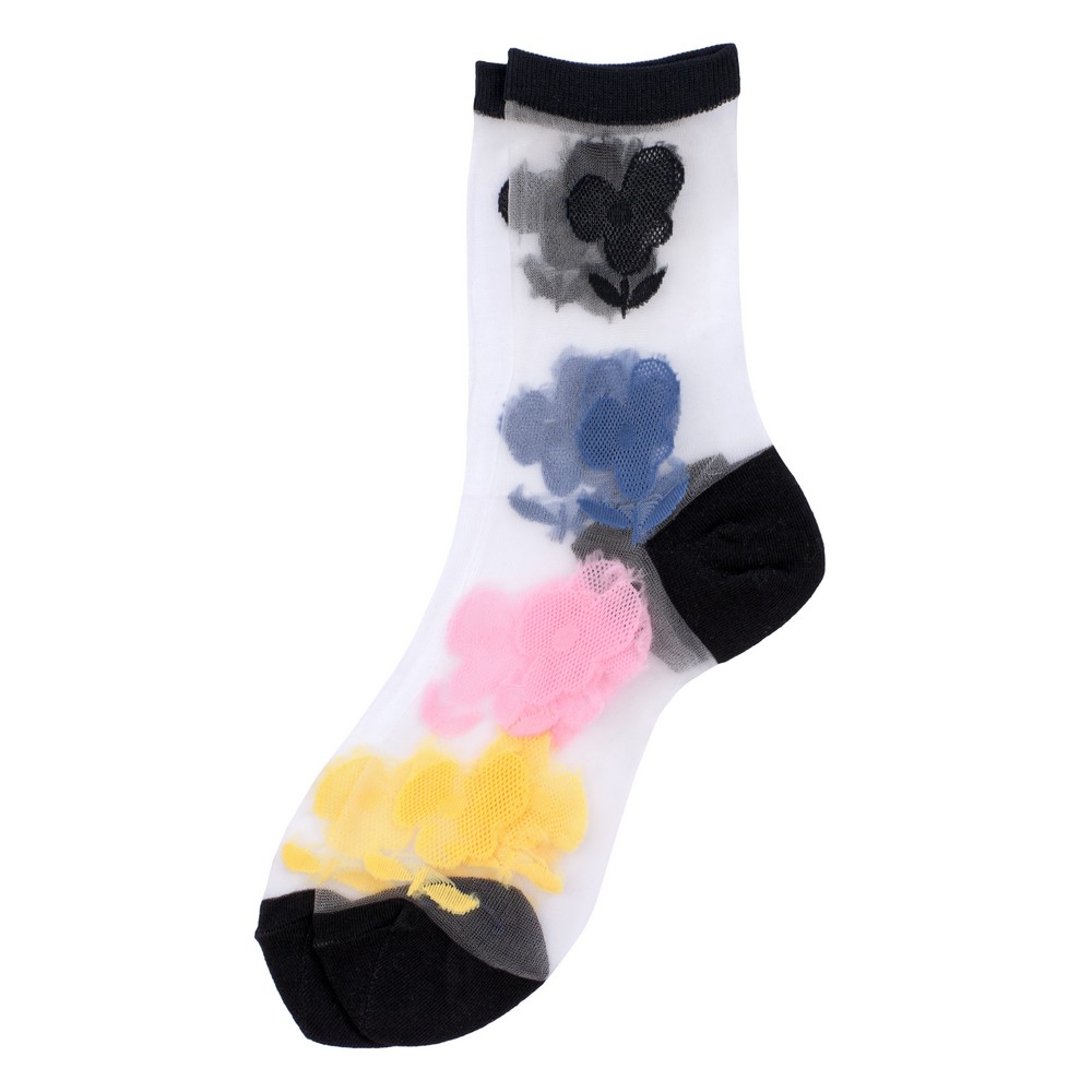 Socks sheer fleur drift black