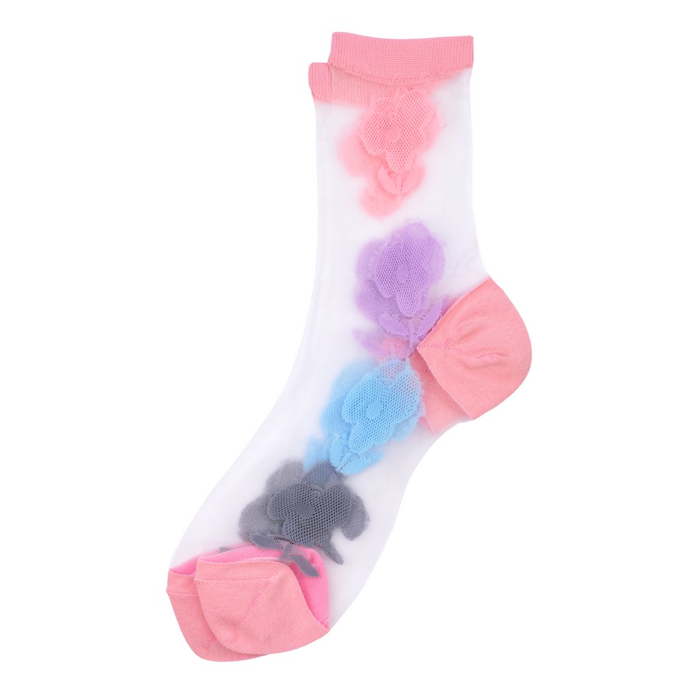 Socks sheer fleur drift pink