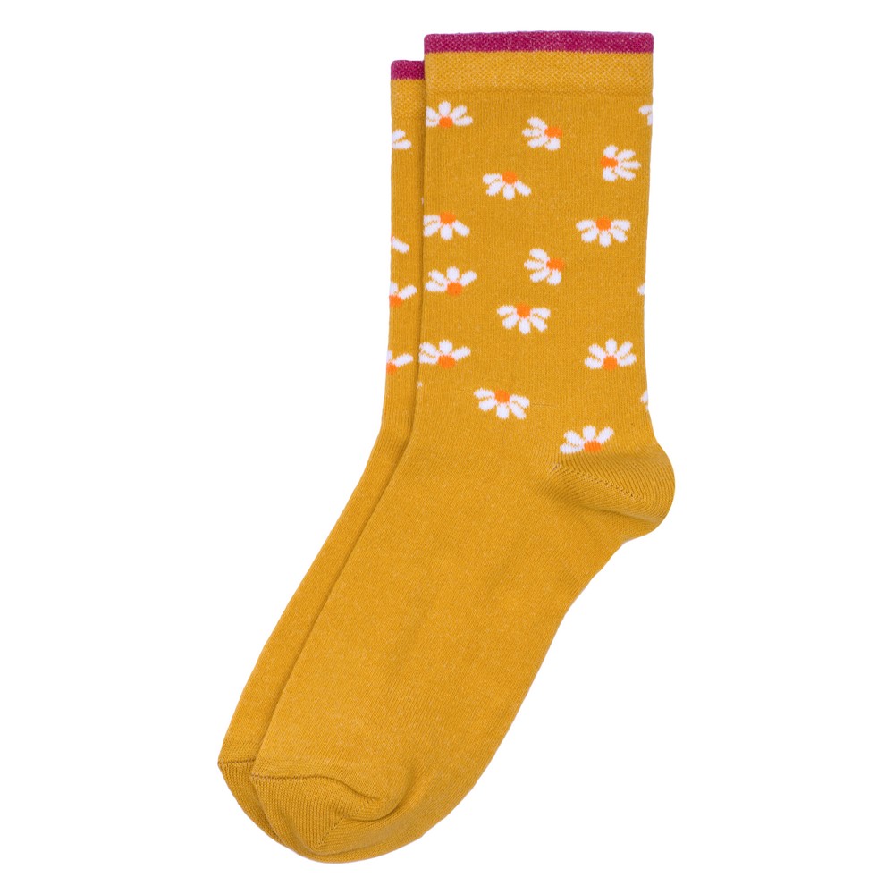Socks cotton daisy days yellow