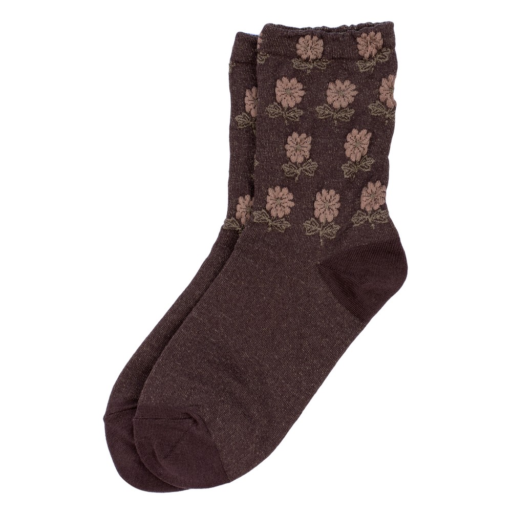 Socks cotton & spandex chic dahlia brown