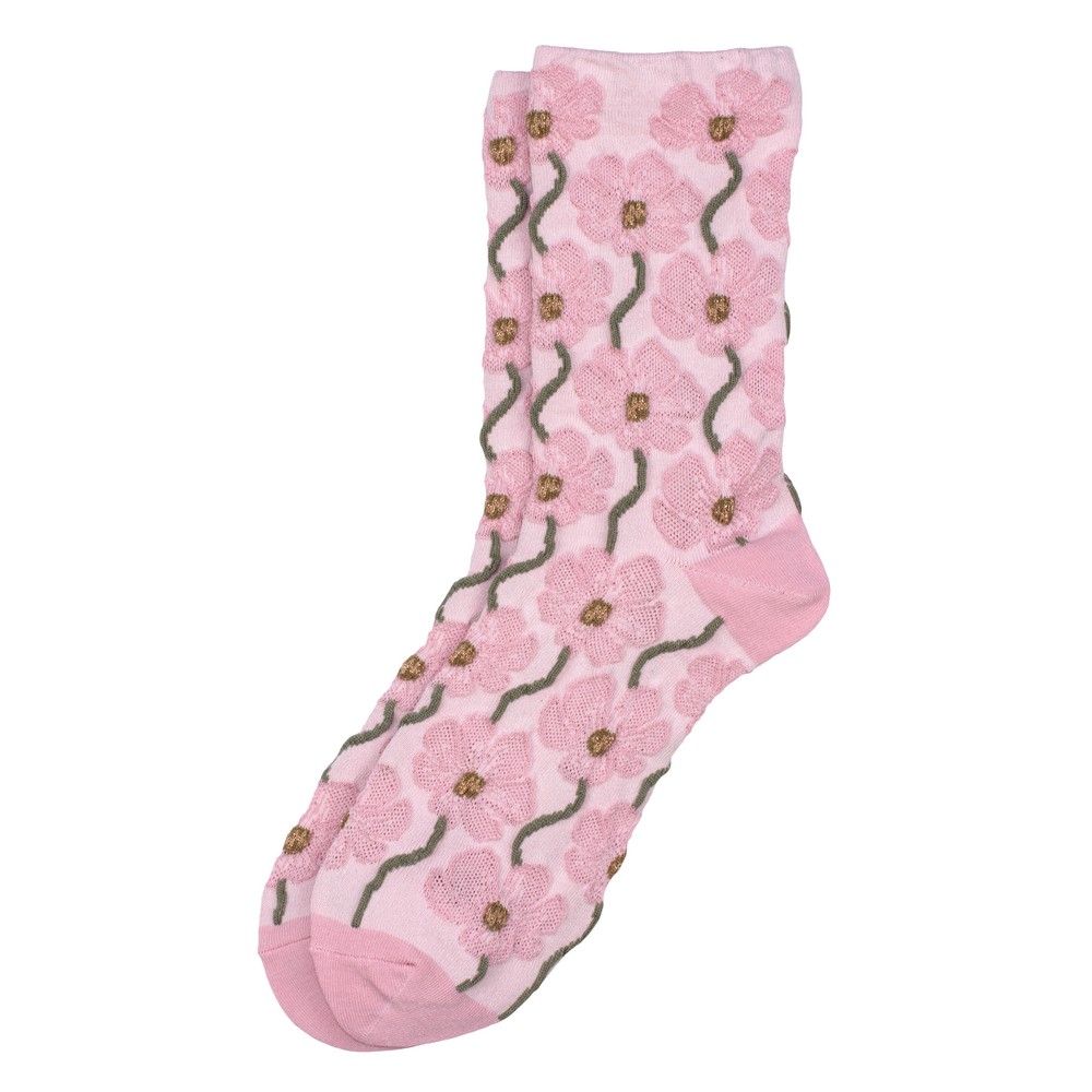 Socks cotton & spandex golden petal pink