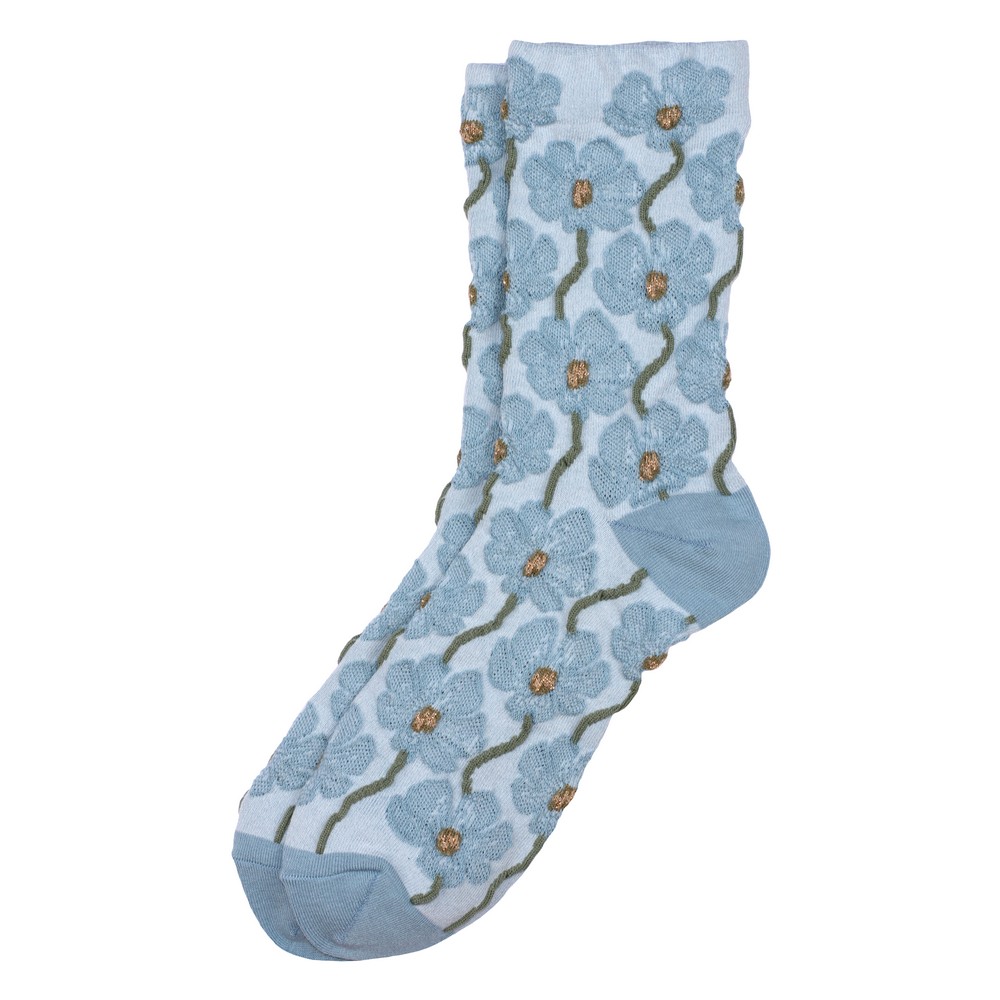 Socks cotton & spandex golden petal blue