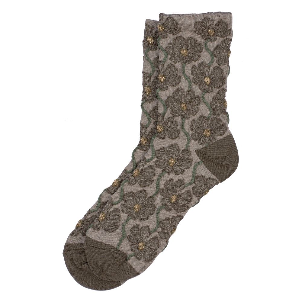Socks cotton & spandex golden petal brown