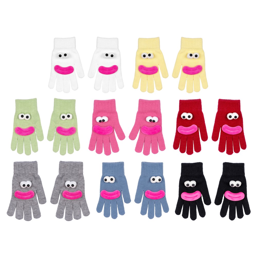 Gloves acrylic smiling face
