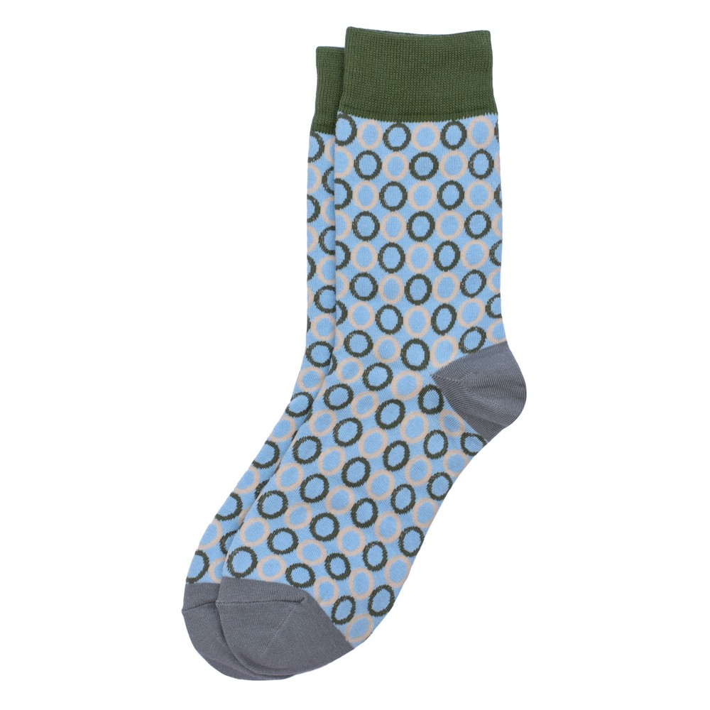 Socks cotton & spandex dot & dash grey