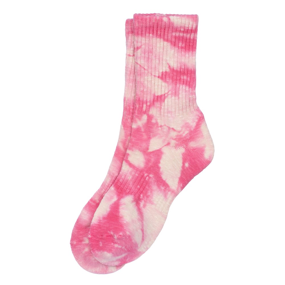 Socks cotton tie dye pink
