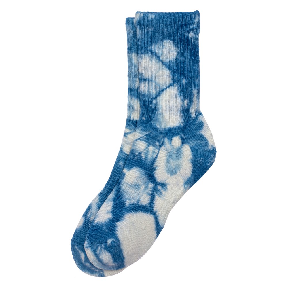 Socks cotton tie dye blue