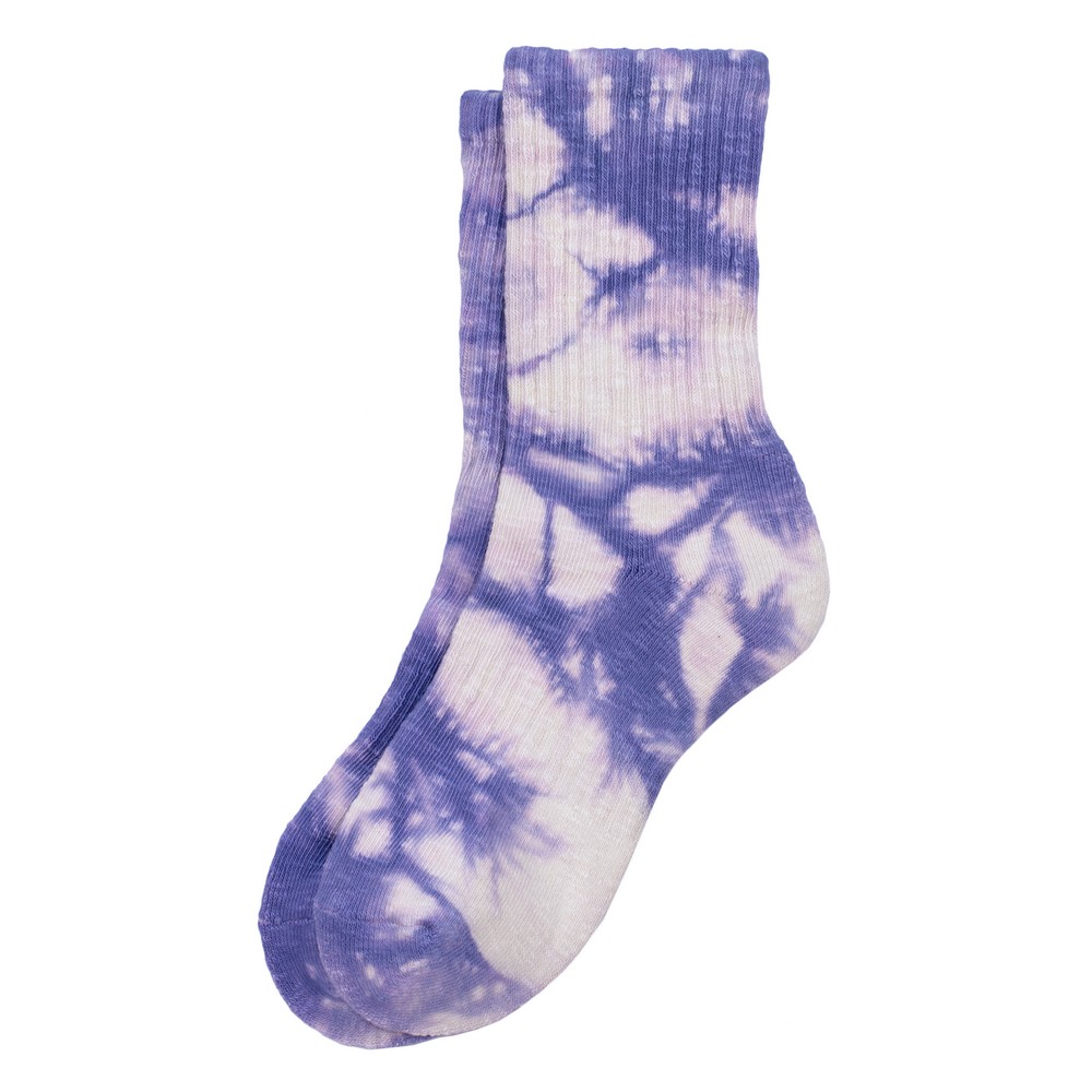 Socks cotton tie dye purple
