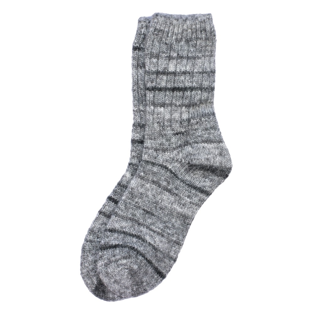 Socks acrylic stripe spectrum grey