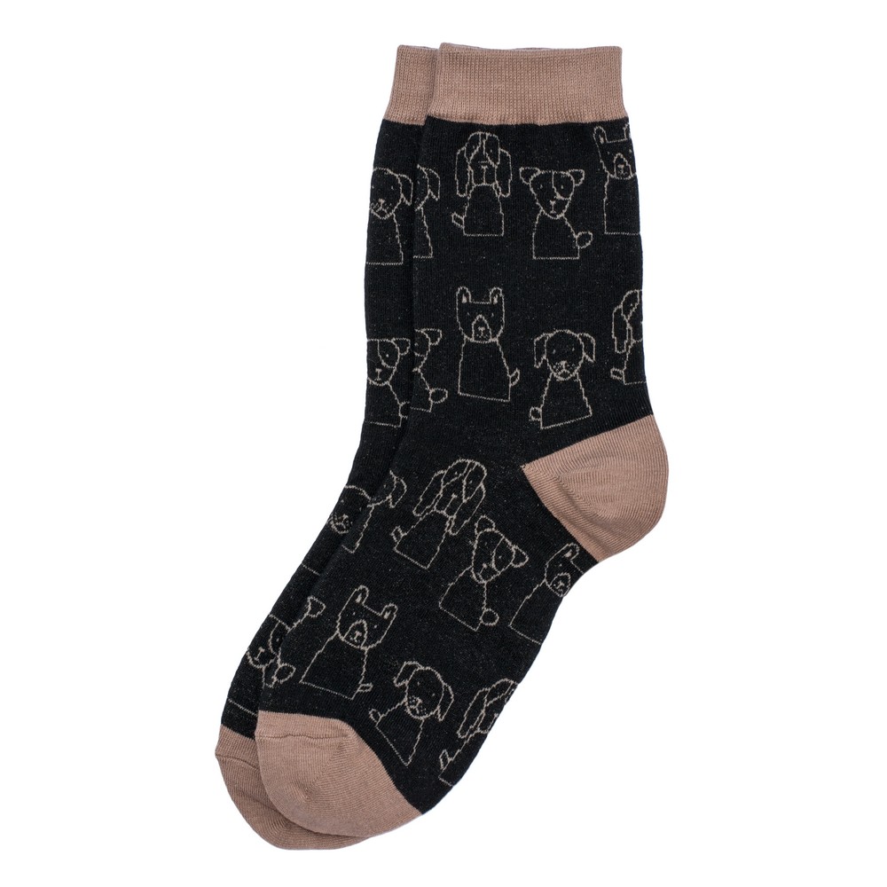 Socks cotton pup parade black